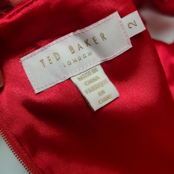 Ted Braker Elegant Red Lace Dress, size 2 - Picture 15 of 16
